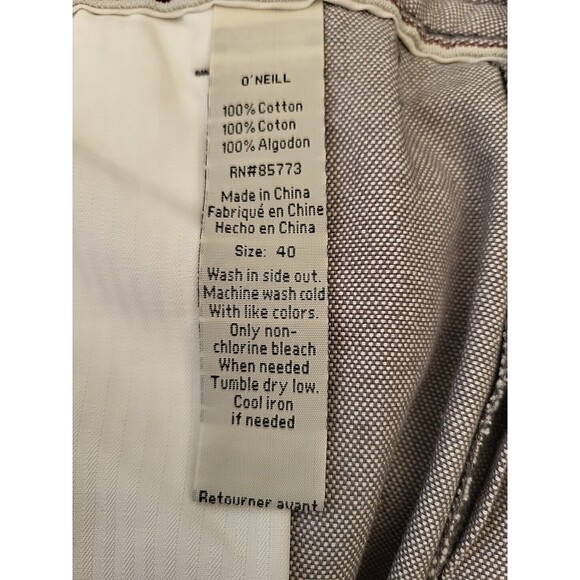 O'Neill Slit Time Shorts Mens 40 Gray Colorblock 100% Cotton Casual Summer USA - Picture 2 of 10